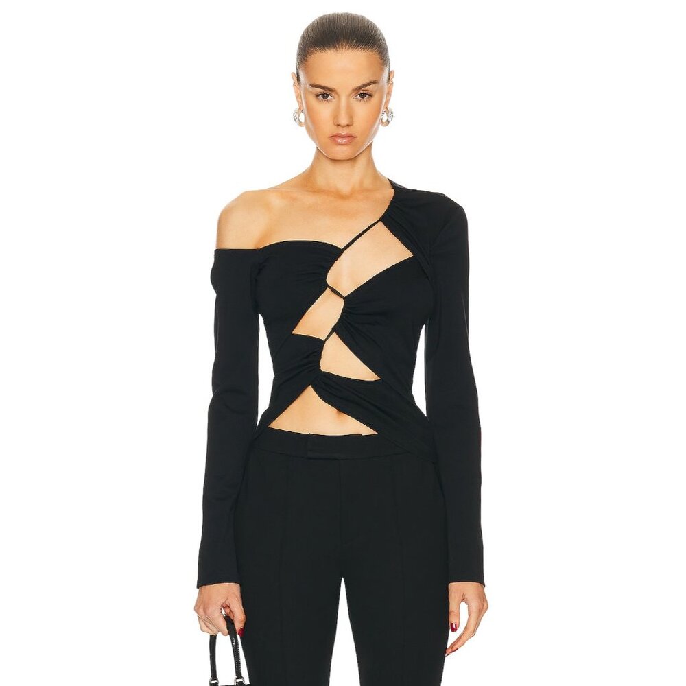 Sid Neigum Centre Tension Cutout Top Black